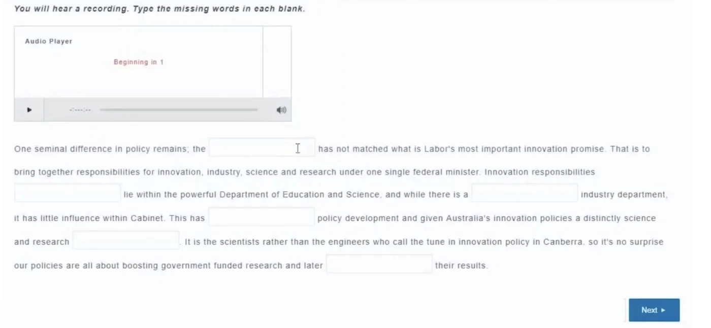 FIBL question format