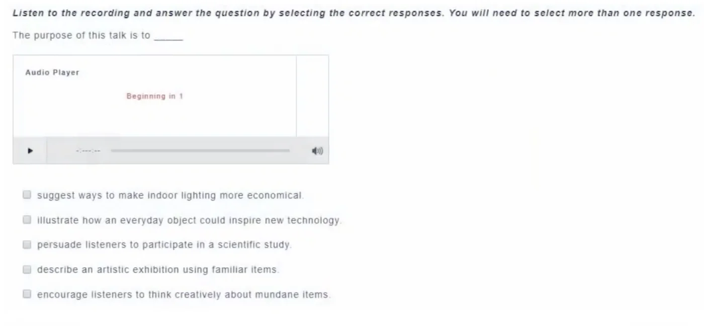 MCM question format