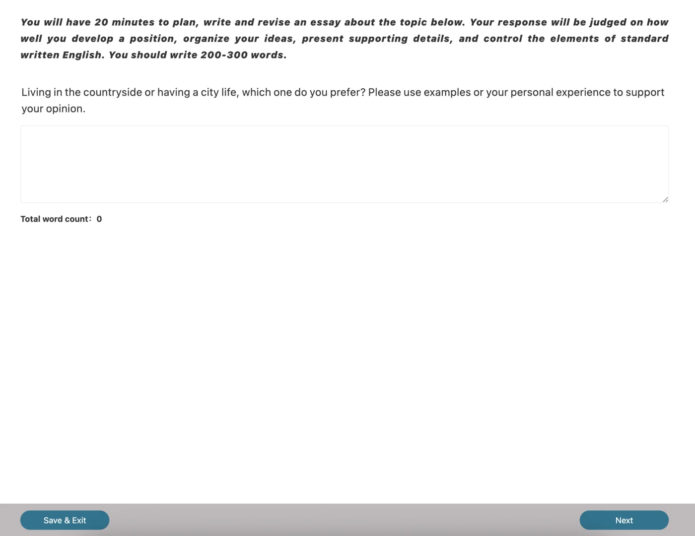 WE question format